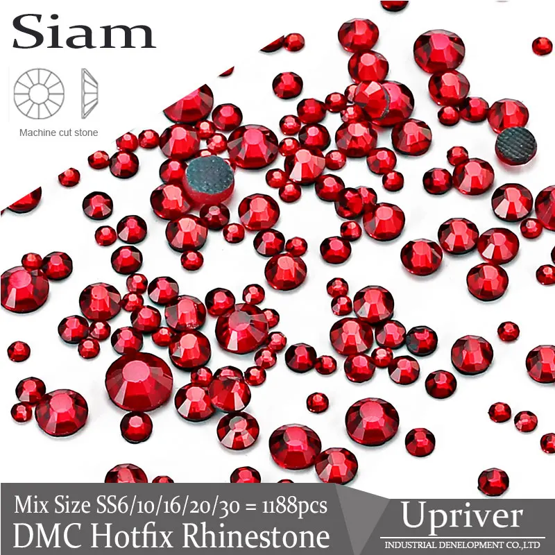 Красные DMC драгоценные камни Siam Hotfix Стразы для свадебного дизайна | Дом и сад