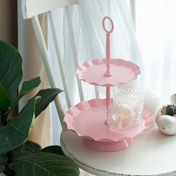 

SWEETGO Wave edge cupcake stand 2/3 tiers cake tray wedding cake display decoration plate bakeware kitchen accessories candy bar