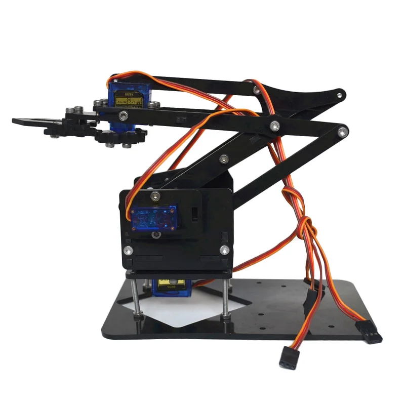 

4DOF Assembling Acrylic Mechine Robot Arm with SG90 Plastic Gear Servo For Robot DIY