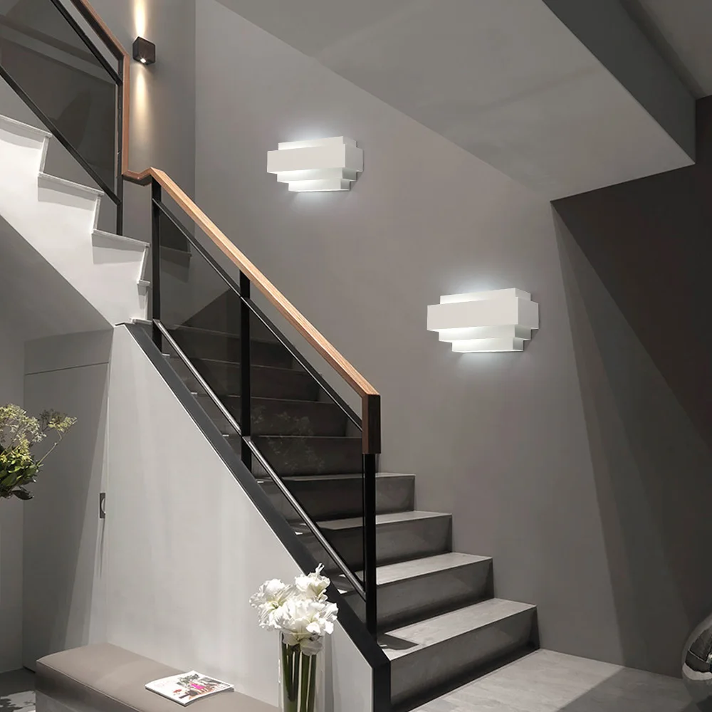 3W/6 Вт, современный скандинавский светодиодный настенный светильник для помещений, бра, вверх и вниз, для спальни, лестницы, теплый/холодный белый вход, 85-265 в
