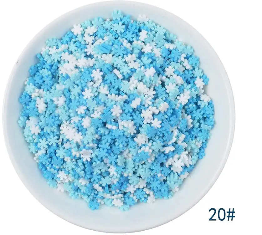 50g/lot Cute Hot Selling Clay Sprinkles, Colorful Heart Five Star Bow Candy Sprinkles for Crafts Making Slimediy - Цвет: 20