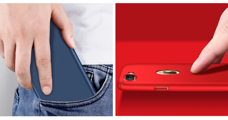 Luxury Hard PC Plastic Matte Back Cases For iPhone 6 Red Case 5 5s se 6s plus Covers For iPhone 7 plus red Full Phone Case Cover (4)