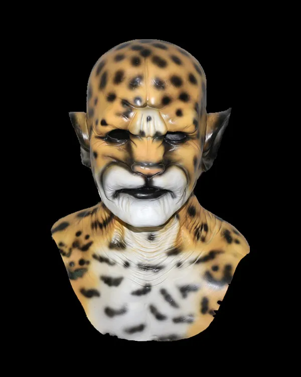 

Promotional Realistic High-quality Fancy Costume Latex Leopard Man Mask Halloween Prop