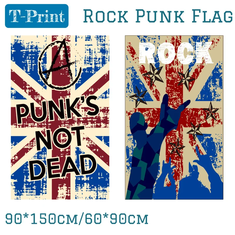 

Punk Rock flag and Banner 90X150CM 3x5ft Banner Polyester Music Bar Band Home Office Flag