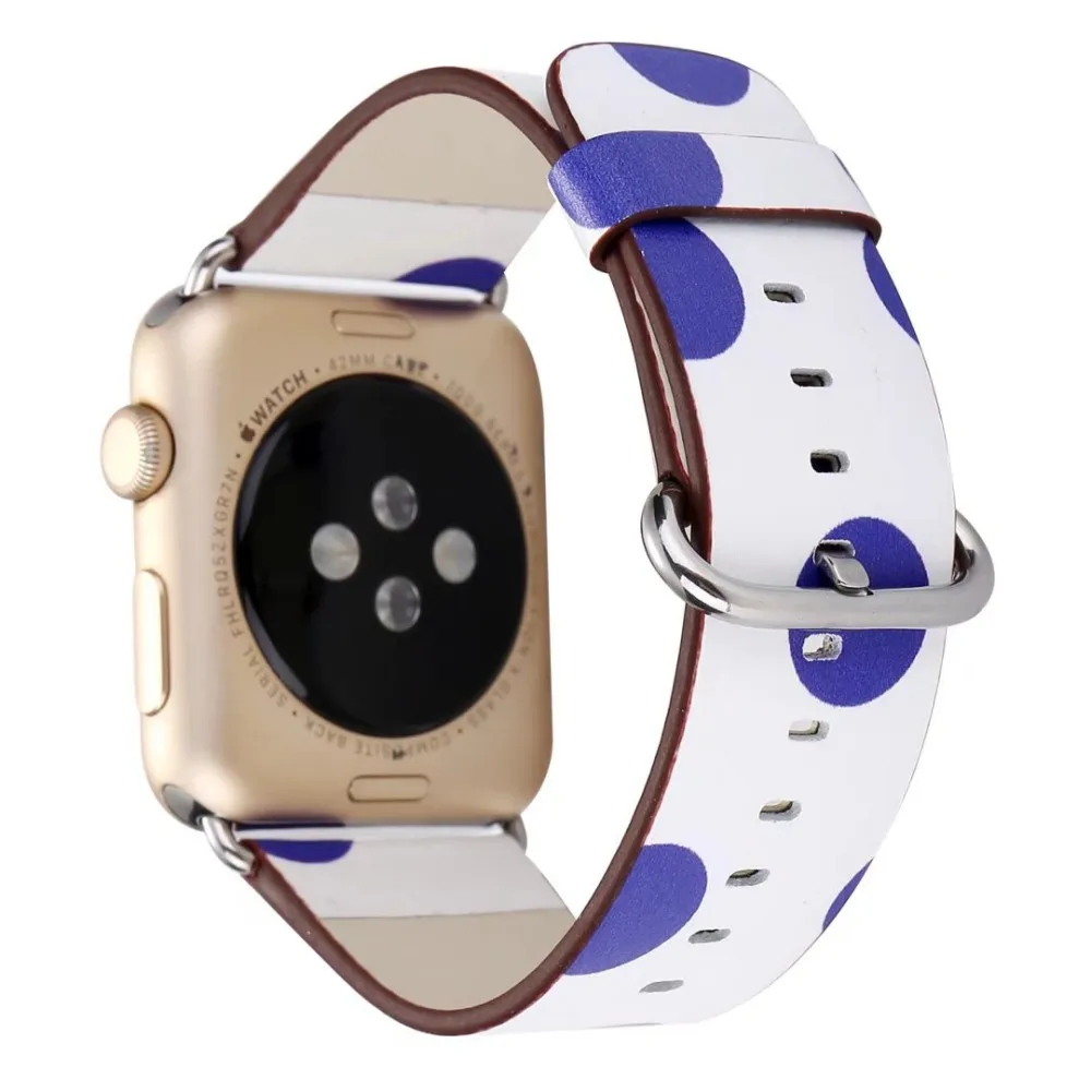 Стильный мультяшный браслет со звездами, губами, точками, котами, кожаный ремешок для Apple Watch Series 5 4 3 2 1 iWatch 38 40 42 44 мм