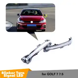 Светодиодный боковое зеркало заднего вида Индикатор для зеркала мигалка дополнительный свет динамический сигнал поворота для VW Volkswagen Golf 7
