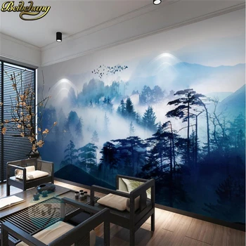 

beibehang wall-paper Ink painting photo wall mural wallpaper for walls 3 d wall paper for living room TV background stickers