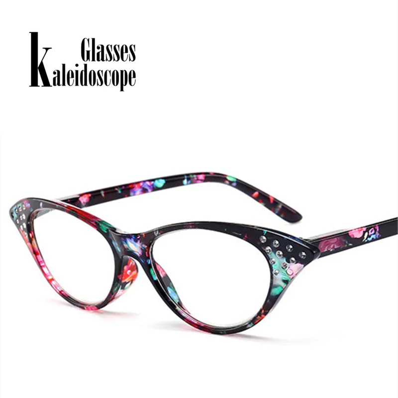 Калейдоскоп очки Для женщин Кошачий глаз Смола очки для чтения дамы алмаз Кошачий глаз дальнозоркость узнать очки