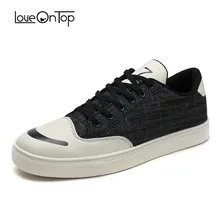

Loveontop Canvas Sneakers Men Spring Autumn New Fashion Man Casual Canvas Shoes Breathable Lace-Up Mixed Colors Male Footwear