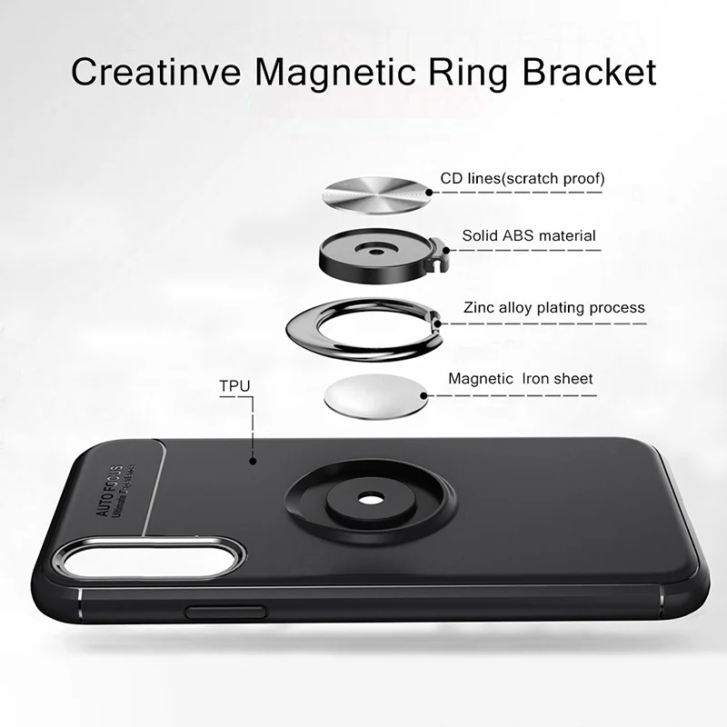 Чехол KEYSION для Xiaomi Mi 9 SE 8 Pro Lite мягкий магнитный автомобильный держатель Кольцо из