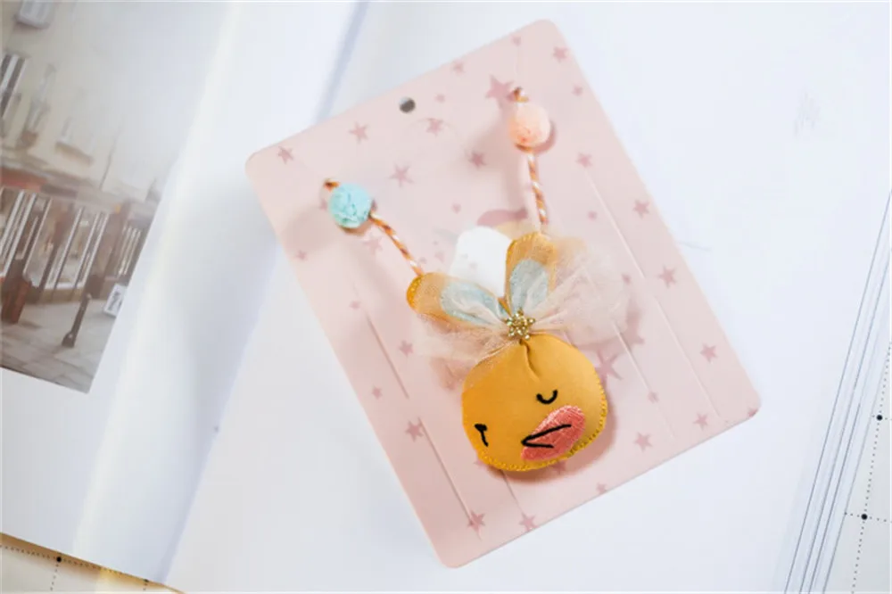 Корейский ручной работы милый мультфильм кролик ткани Дети Девочка ожерелье одежда Accessories-HZPRCGNL052F