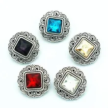 Модный украшенный стразами узор 18 мм застёжка, бусинка оснастки застежка браслета ювелирные изделия KZ3232