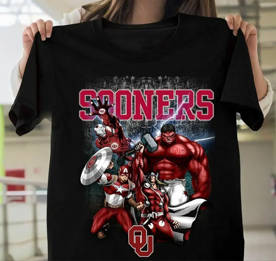 

Oklahoma Sooners Footballer Avengers Members Shirt For Sportive Fan Oklahoma Sooners