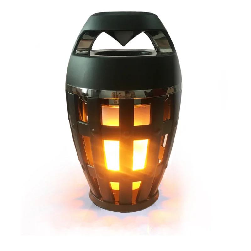 

AZN Flame Atmosphere Lamp Light Bluetooth Speaker Portable Wireless Stereo Speaker with LED Flickers Outdoor Camping Woofer