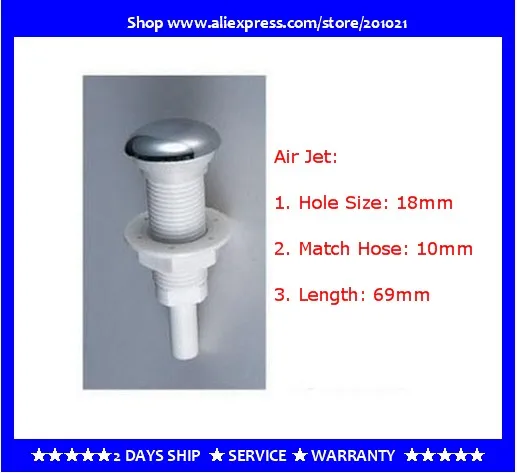 bathtub nozzle,whirlpool blower air nozzle and air jet 1/" hot tub spa jet