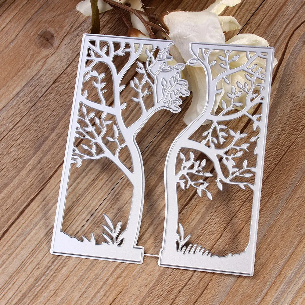 

tree background Metal Cutting Dies Decor Scrapbooking Craft For Diy Embossing Paper Cards making Stencils clear stamps stansen