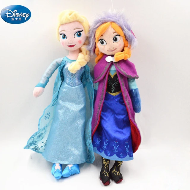 Kawaii 50cm Disney Frozen Snow Queen Elsa Stuffed Doll Princess Anna Toy  Elza Soft Plush Kids Toys Girl Birthday Halloween Gift - AliExpress