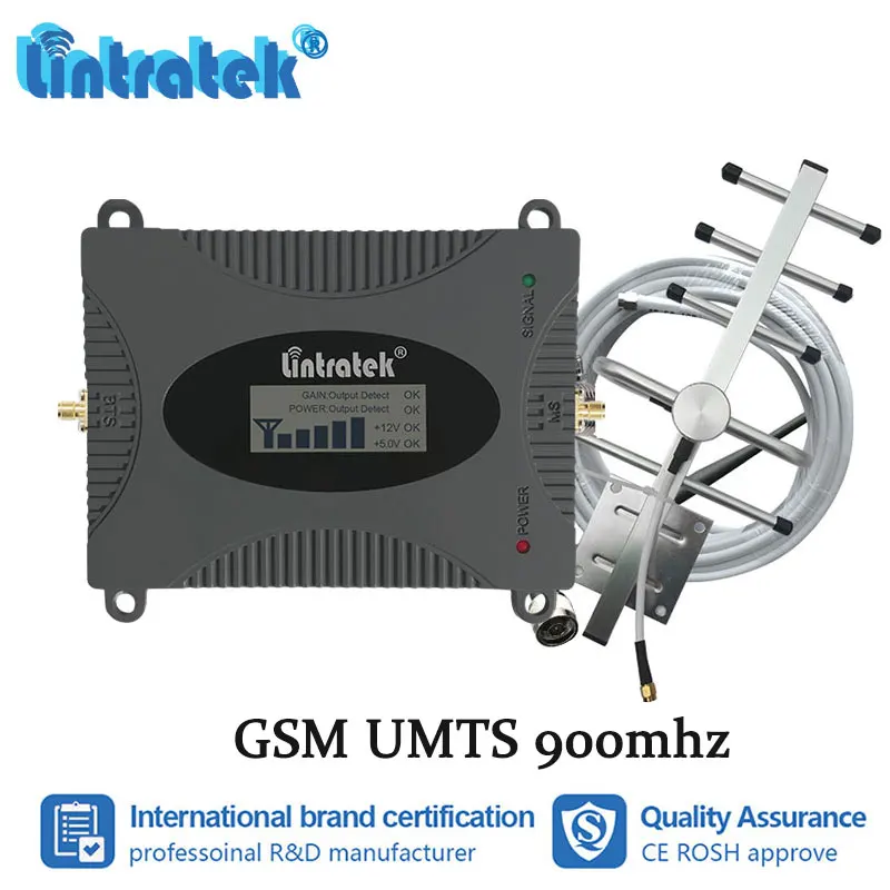 

Lintratek GSM 900mhz Cellular Booster 2G GSM Signal Repeater Mobile Cellphone Data and voicel Amplifier Full Kit LCD Display #dj