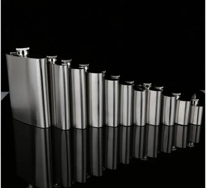 

7oz 8oz 10oz 18oz Portable Stainless Steel Hip Flask Flagon Whiskey Wine Vodka Pot Bottle + Funnel Travel Tour Classic Drinkware