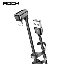 ROCK USB кабель для iPhone u-образный игровой кабель для быстрой зарядки для освещения для iPhone XS Max XR X 8 7 6 5 Plus iPad iOS