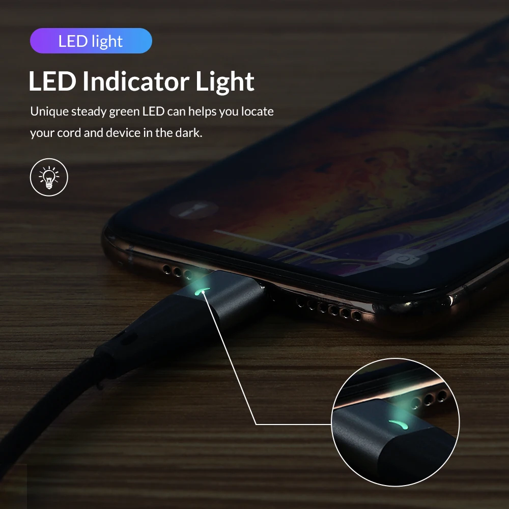  TOPK AM61 3AMagnetic USB Ladekabel Nylon Weben Micro USB Kabel QC3.0 USB Typ C Kabel für iPhone Sam