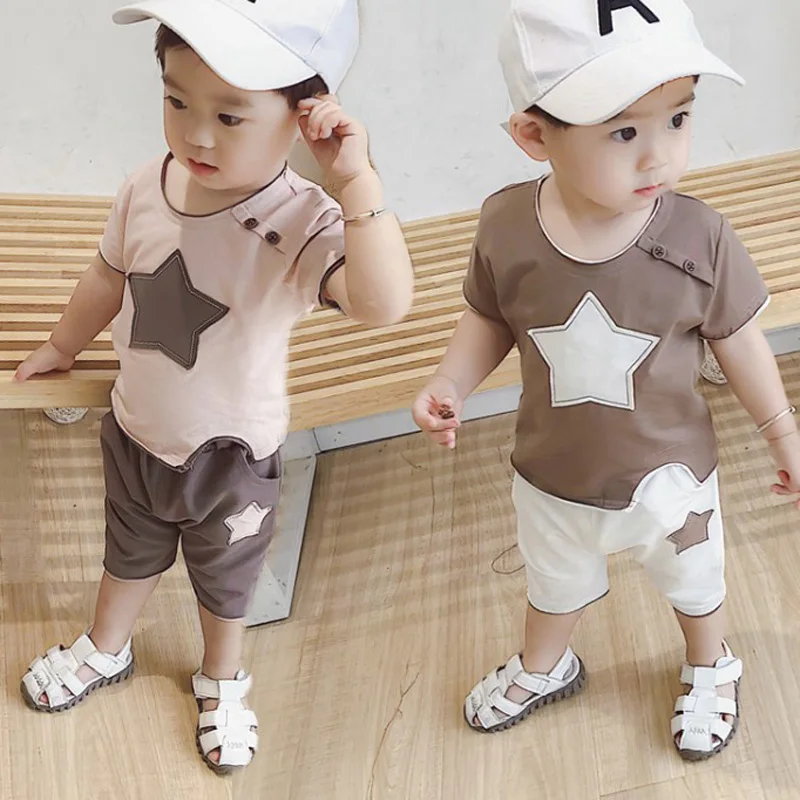 Toddler Kids Baby Boy Clothes T-shirt Tops Shorts Short Pants Outfits Set 1-5Y