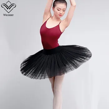 

Wechery Tutu Ballet Adult Dance Wear Black White Skirts for Leotards 2018 Fashion Gymnastics Practice Performance Dancing Skirt