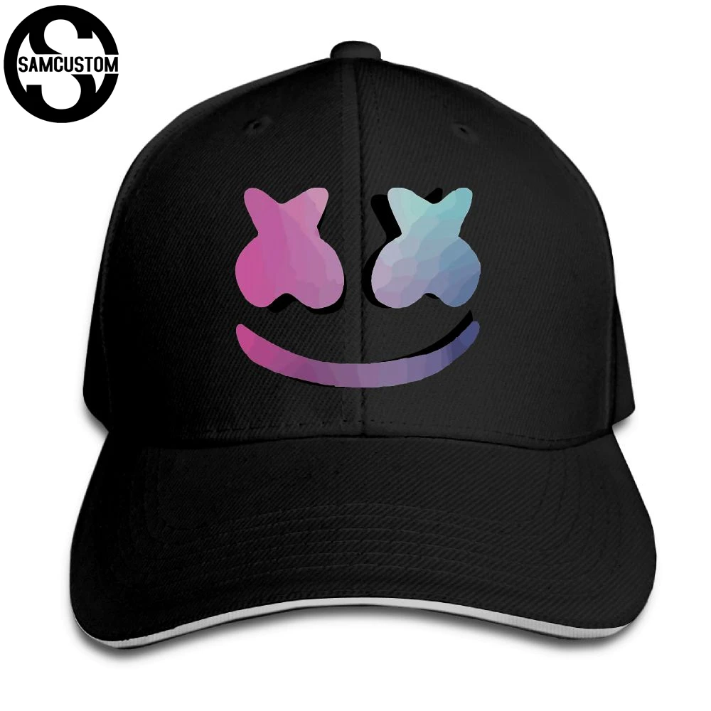 

SAMCUSTOM Four Seasons Universal Casual Cap Summer sunshade Creative Marshmello 3D Printing Visors Sandwich Cap