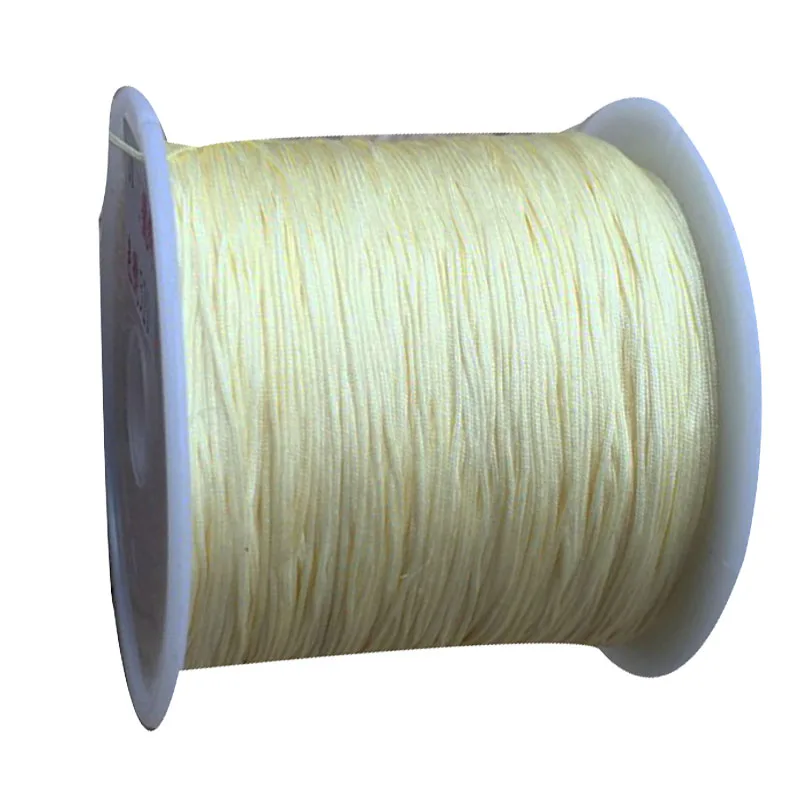 Кремовая плетеная нейлоновая веревка 0 4 мм аксессуары для ювелирных изделий