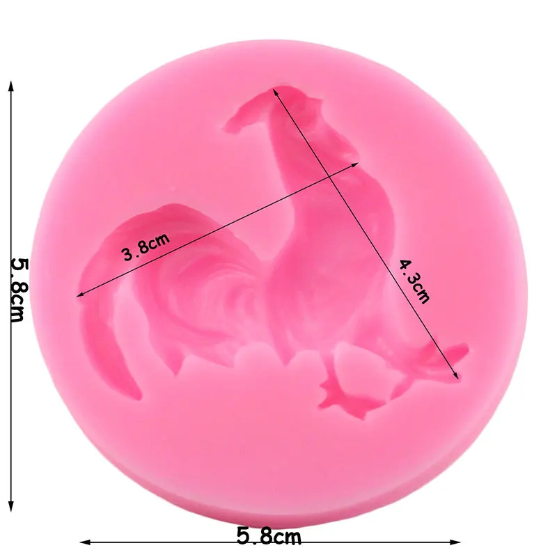 DIY Петух Курица силиконовые формы сахарная паста конфеты форма для шоколадного фондана украшения торта инструменты формы для полимерной глины