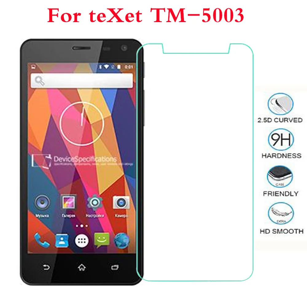 

Tempered Glass For teXet TM-5003 Screen Protector For teXet TM-5005 Explosion-proof Protective Film cover phone