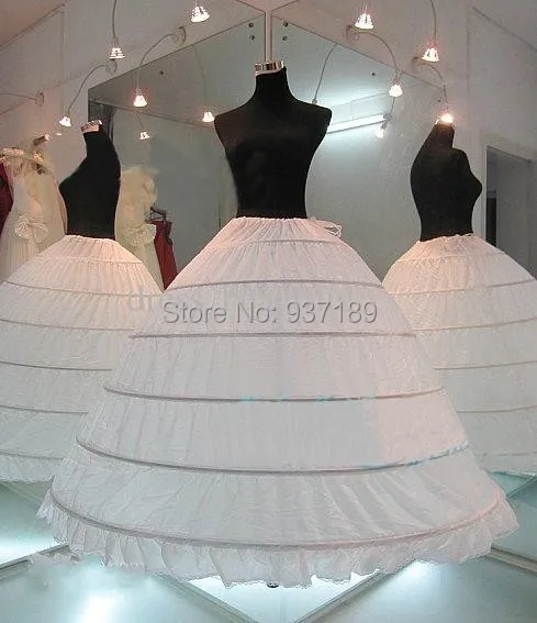 2018 Hot 6 Hoop Petticoat Underskirt For Ball Gown Wedding In Stock Plus Size Ball Gown 6 Hoops Wedding Bridal Petticoat Crinoline Underskirt Petticoats
