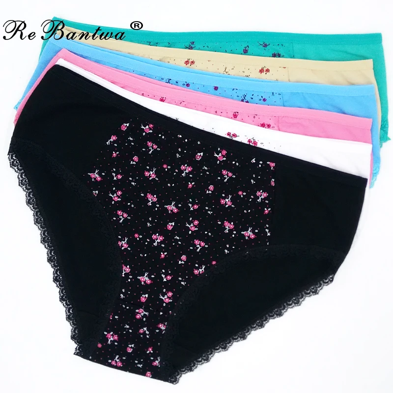 

Wholesale 10pcs Plus Size 3XL 4XL Mother's Underwear Cotton Mom Panties Women Oversize Briefs Floral Knickers Sexy Lingerie