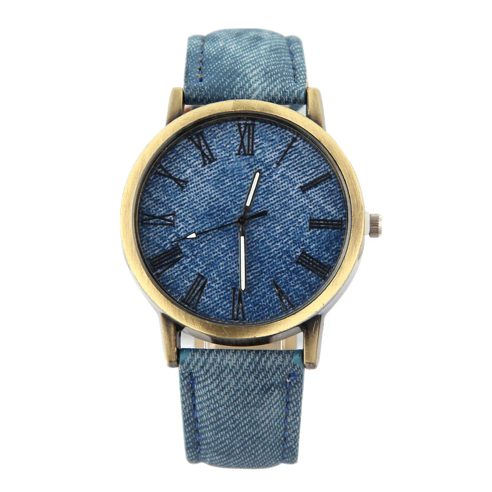 

2018 NEW Women/Men Lovers Wristwatch Jean Fabric Band Clock Sports Watch Analog Quartz Watch For Male Female Lovers