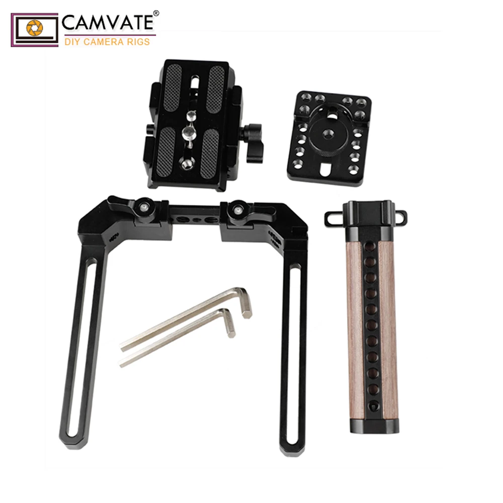 Extensível para Câmeras Dslr com qr Camvate Gaiola Padrão Manfrotto Baseplate C1908 Câmera Fotografia Acessórios Kit - Image 4