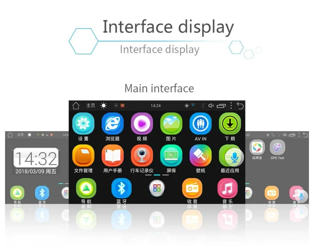 Excellent Wholesale 20 units Smart Car Android 7.1 MP5 Player quad core GPS navigation Super slim 7inch tablets multimedia FM Mirror link 14