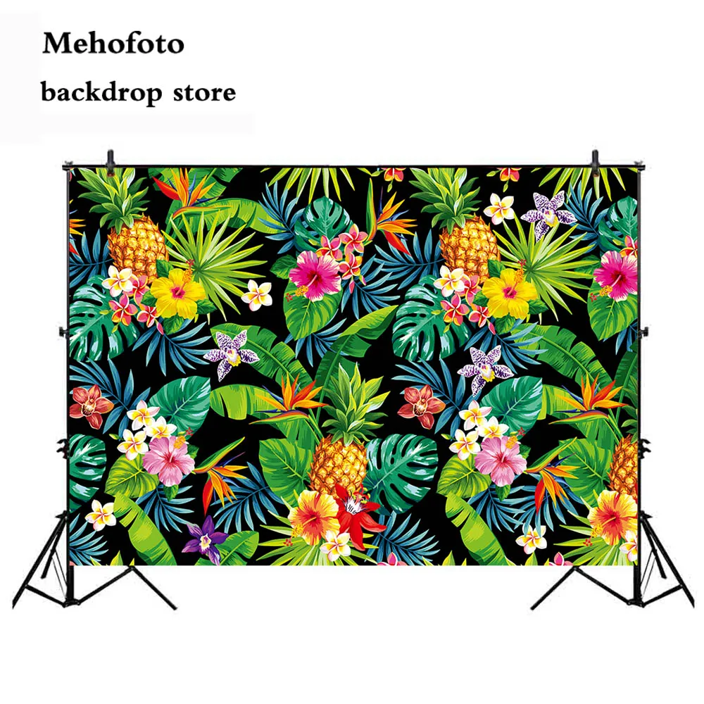 

Mehofoto Jungle Backdrops for Photography Pineapple Photo Background Booth Studio Colorful Props Computer Printed 853