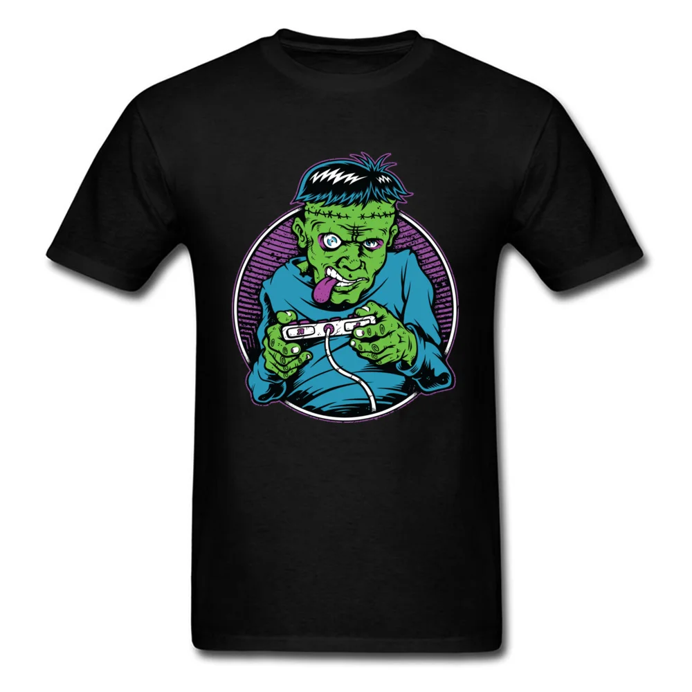 

Student T-Shirt Franken Zombie Gamer Comfortable Tops Shirt Men's Pitbull Round Collar USA able Tee-Shirts Lovers Day