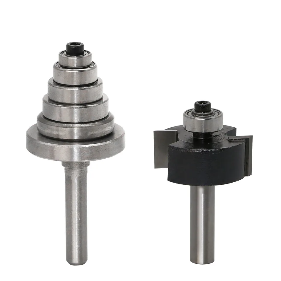 Günstige 1 stücke Rabbet Router Bit mit 6 Lager Set 1 2 \