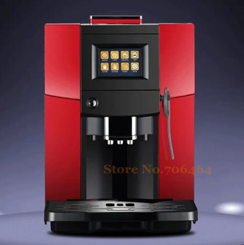 Новая коммерческая Тепловая система One touch, полностью автоматическая Эспрессо-кофемашина с ЖК-дисплеем и кофемолка, 19 бар, Капучино/латте