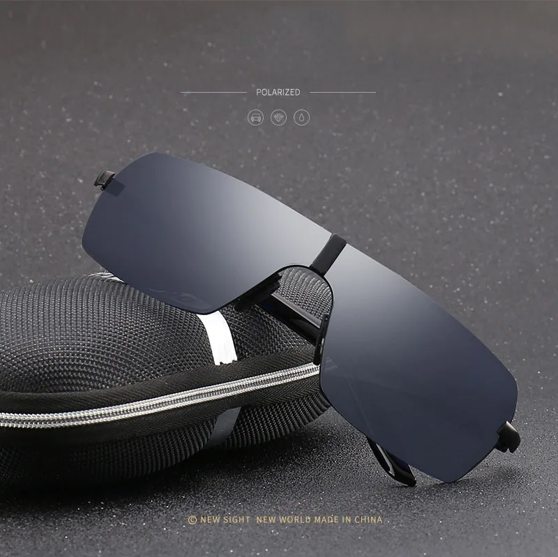 Ретро Большой негабаритных солнцезащитные очки поляризованные линзы UV400 оправы солнцезащитных очков для Для мужчин поляризационные