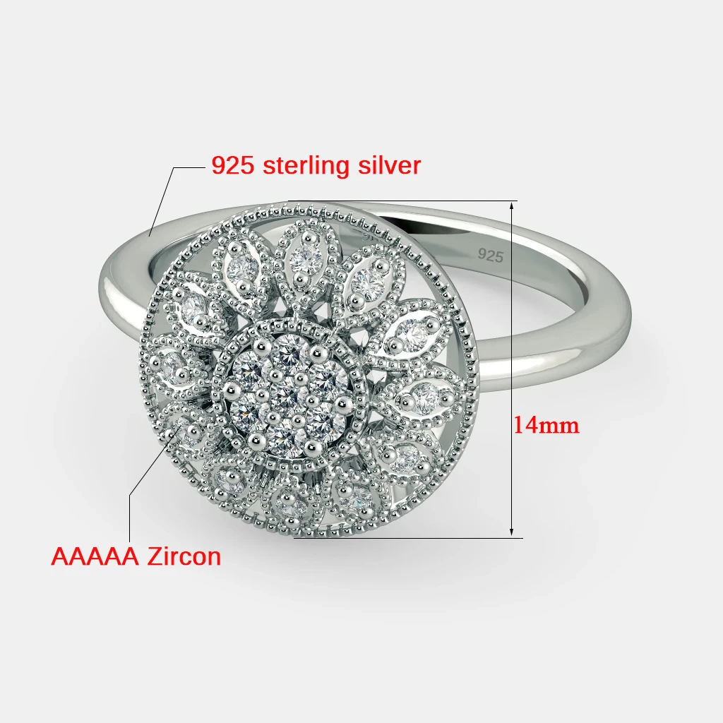 Женское классическое кольцо из серебра 925 пробы с фианитом|gift gifts|gifts loversgift women |