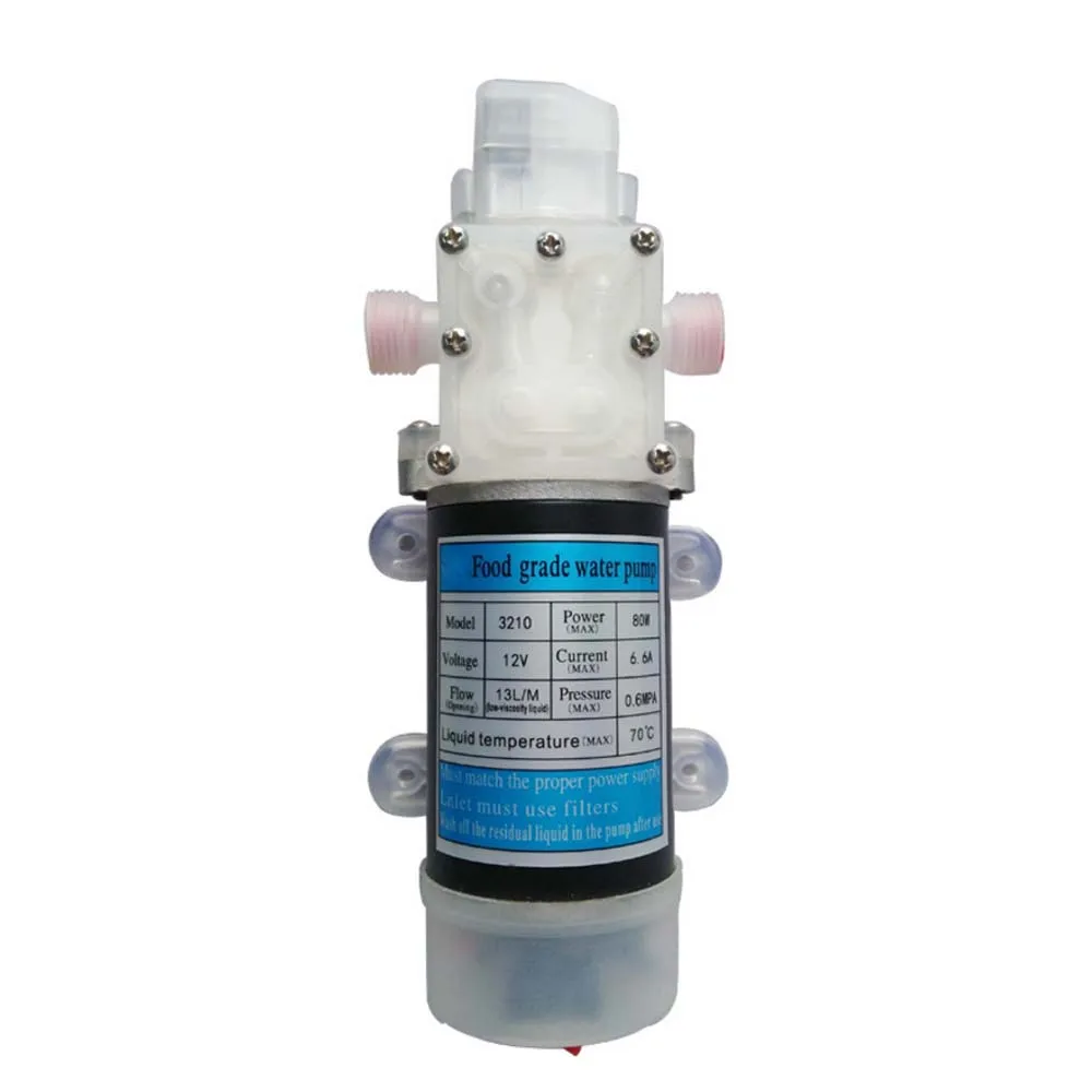 

DC 12v 80w 8L/M self priming pump automatic pressure control food grade transfer pump for wine milk G1/2