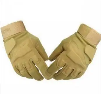 AichAngeI, мужские армейские перчатки, мужские перчатки на полный палец, перчатки для военной полиции, защитные перчатки, быстросохнущие, не скользящие, кожаные, тактические перчатки - Цвет: Sand XL