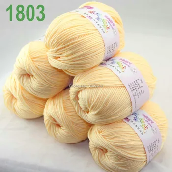 

Sale Lot of 6 balls x 50g (147y) Cashmere Silk velvet Hand knitting Yarn Corn Yellow 1803