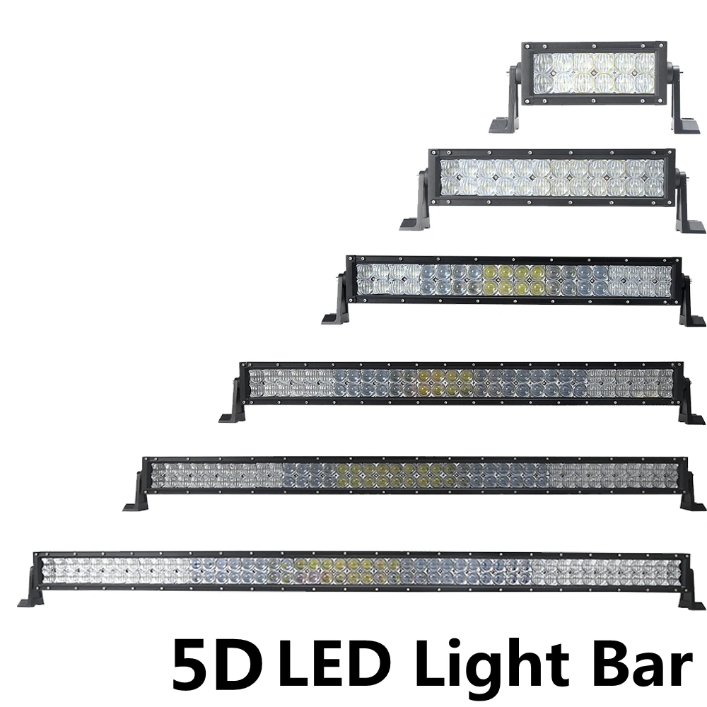 5D 14&quot 72w 22&quot 120W 32&quot 180W 42&quot 240W 50&quot 288W LED Light Bar Offroad Combo Led Work Truck Tractor SUV 4x4 12v 24v |