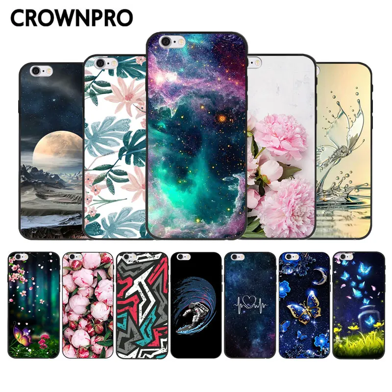 

CROWNPRO Huawei Honor 7A Case Marble TPU Cover Honor 7A Dua-L22 Russian Back Case Soft Silicone Black Huawei Honor7A 5.45 Inch