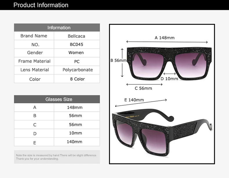 Модные аксессуары бренда bellcaca солнцезащитные очки для женщин и мужчин брендовые роскошные дизайнерские женские солнцезащитные очки с бриллиантами для мужчин и женщин UV400 BC045