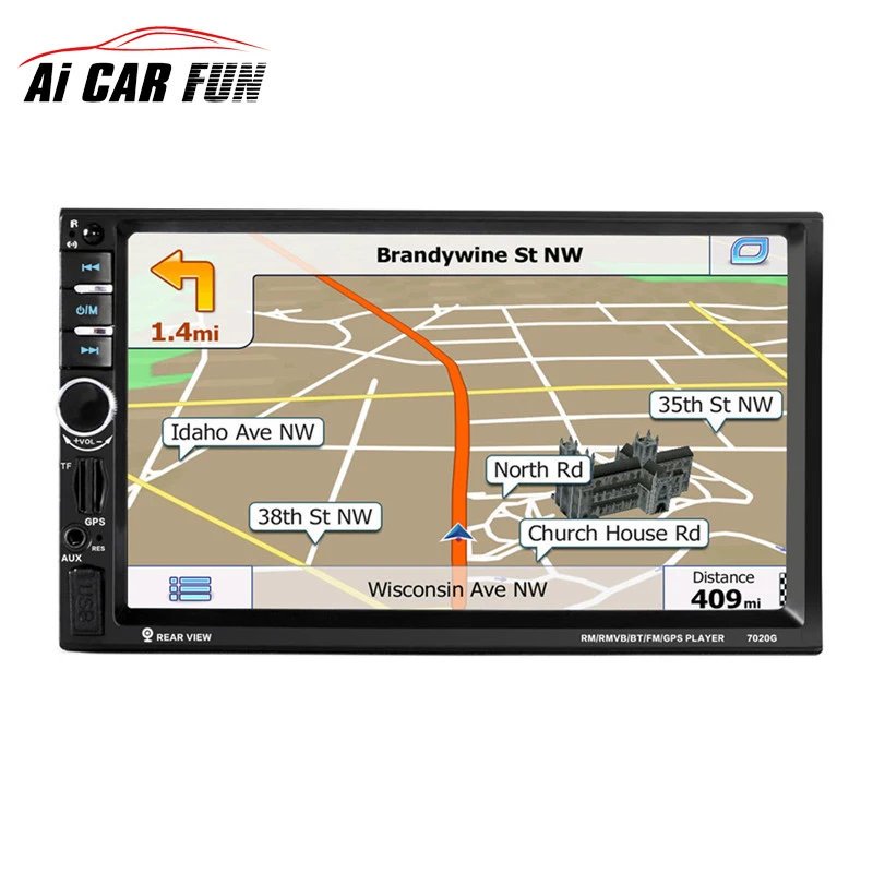 7020G 7 2 Din Touch Screen font b Car b font Radio DVD MP5 Player Bluetooth