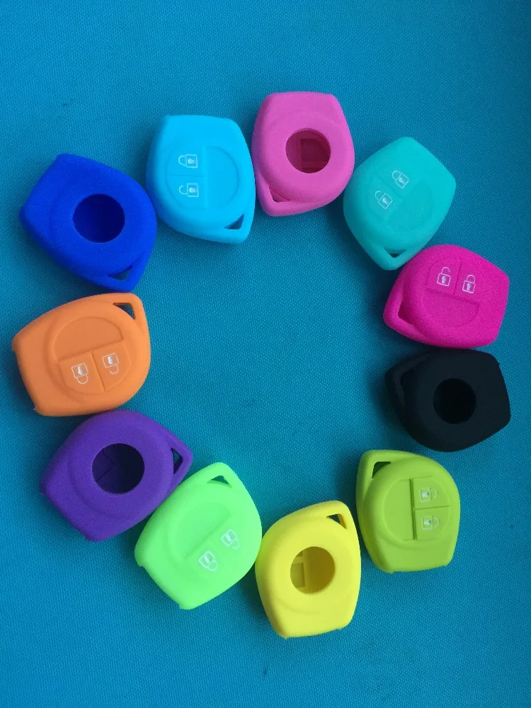 Key Case Cover Pusakieyy 1Pc New Replacement Soft Silicone Case Cover Holder For Suzuki Swift Grand VITARA IGNIS ALTO 2 Buttons Remote Key Fob Car Key Shell Flip Key Fob Shell